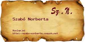 Szabó Norberta névjegykártya